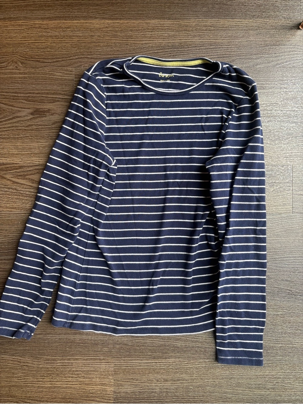 Boden Striped Tee in Navy
